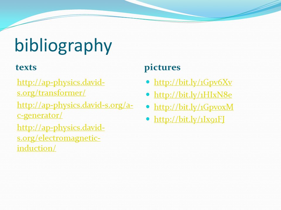 bibliography texts pictures
