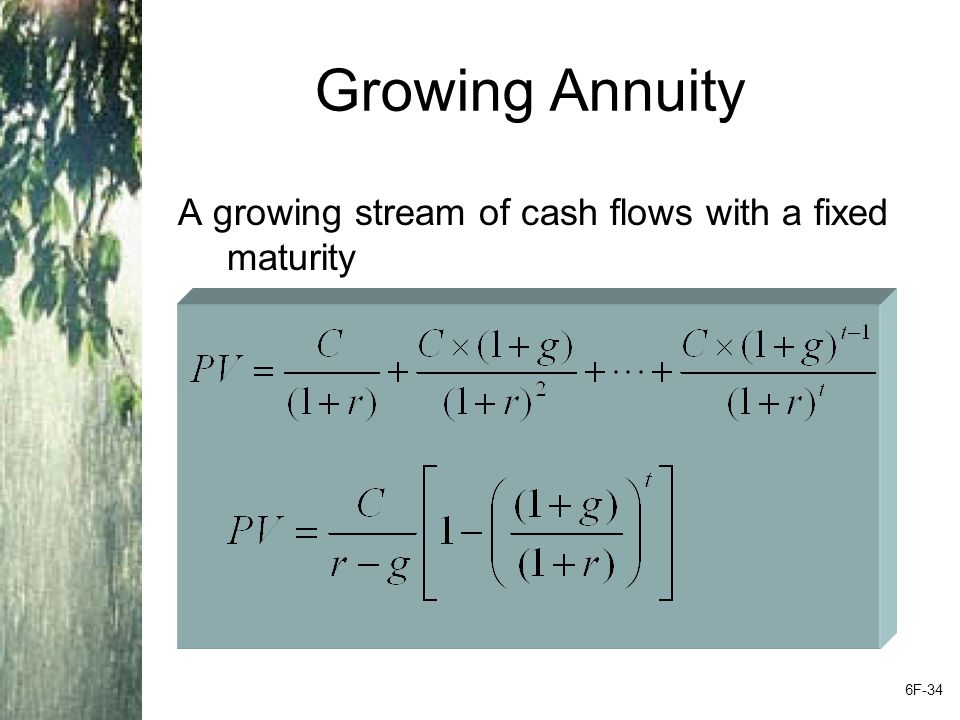 Growing Annuity: Example