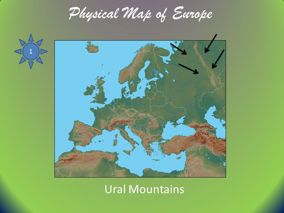 Physical Map Of Europe 1 Ural Mountains Ppt Video Online Download