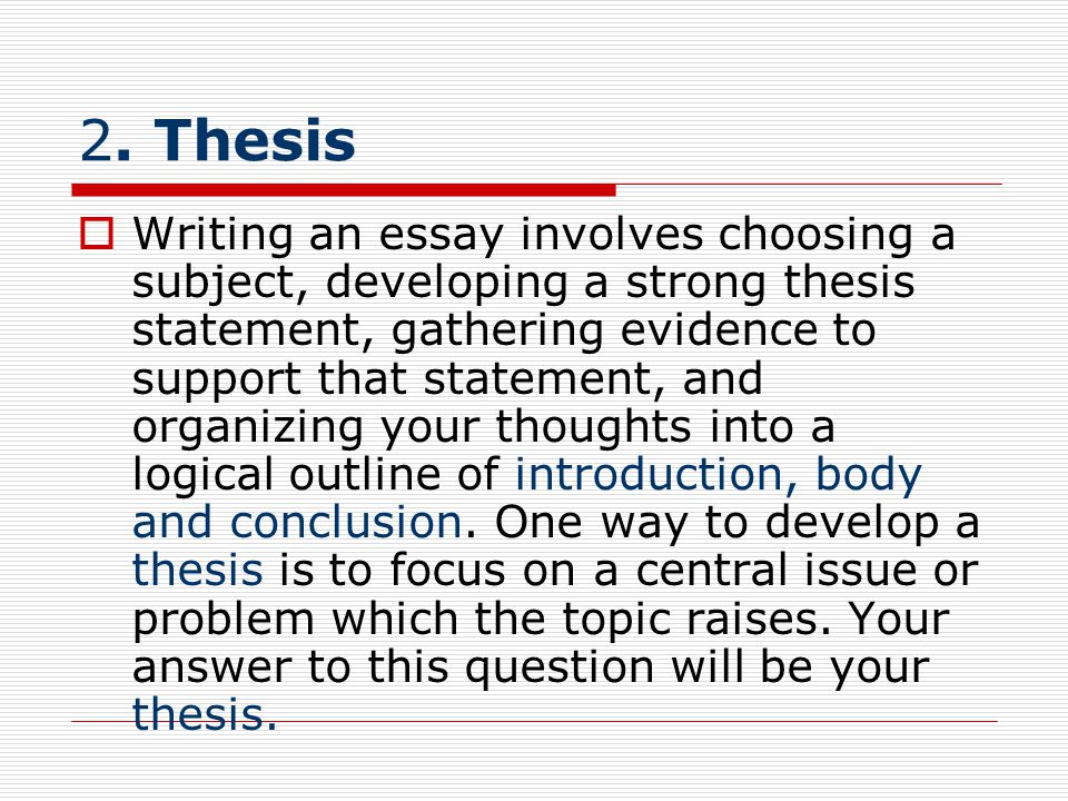 2. Thesis