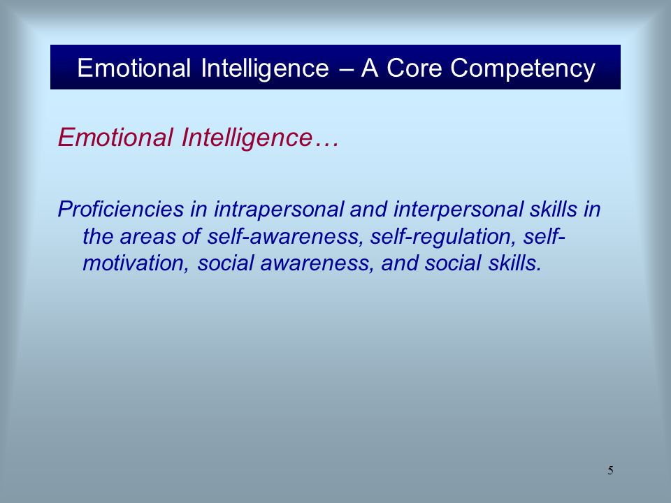 Emotional Intelligence – A Core Competency