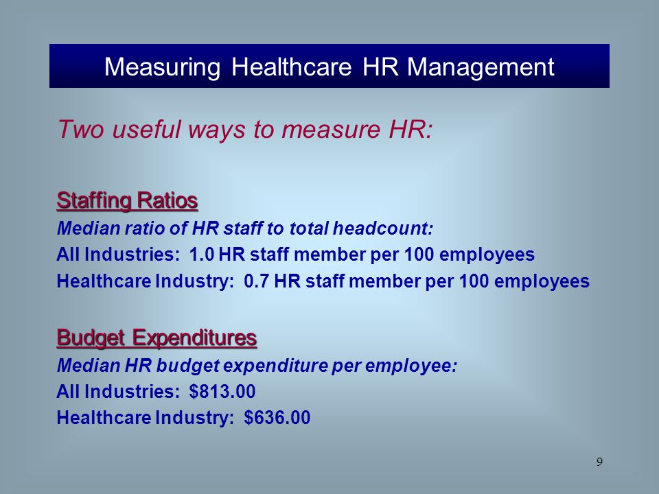 Measuring Healthcare HR Management