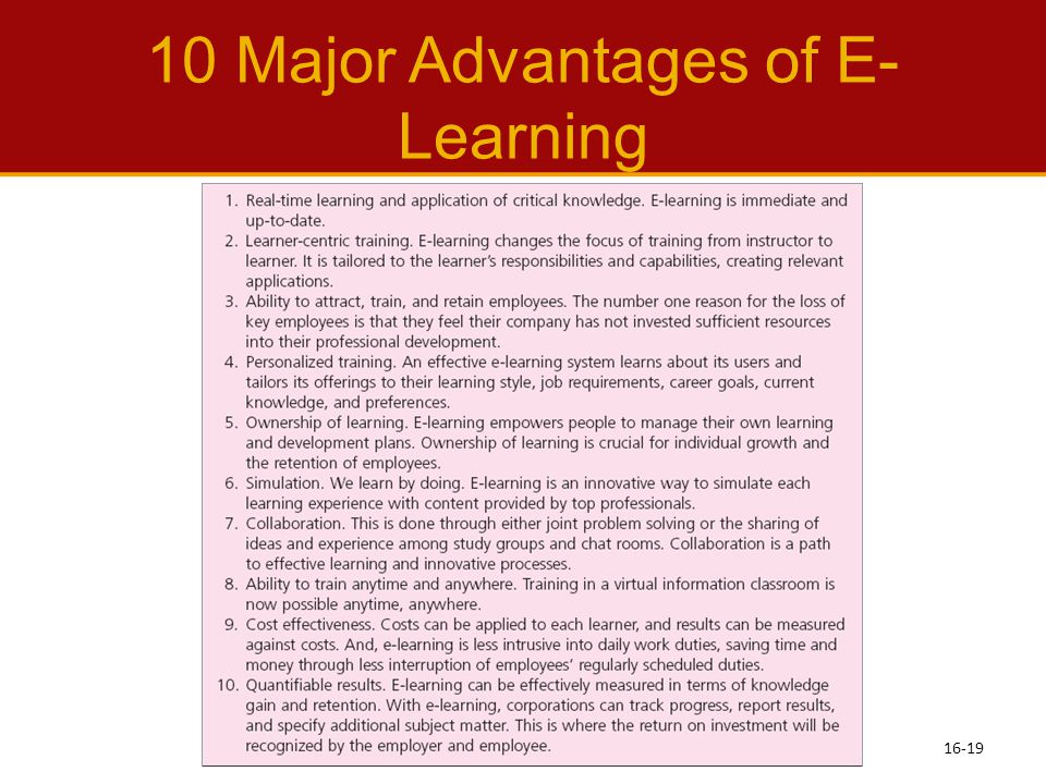 10 Major Advantages of E-Learning