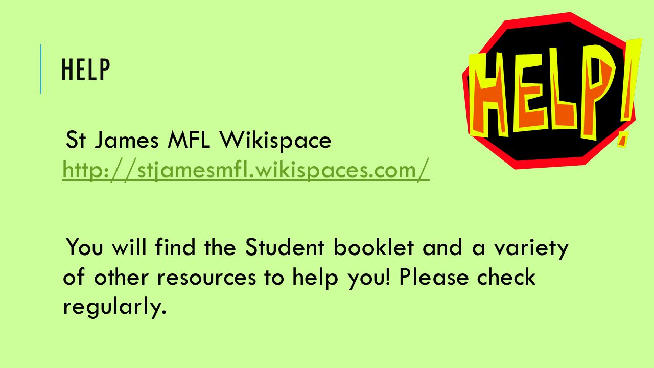 help St James MFL Wikispace