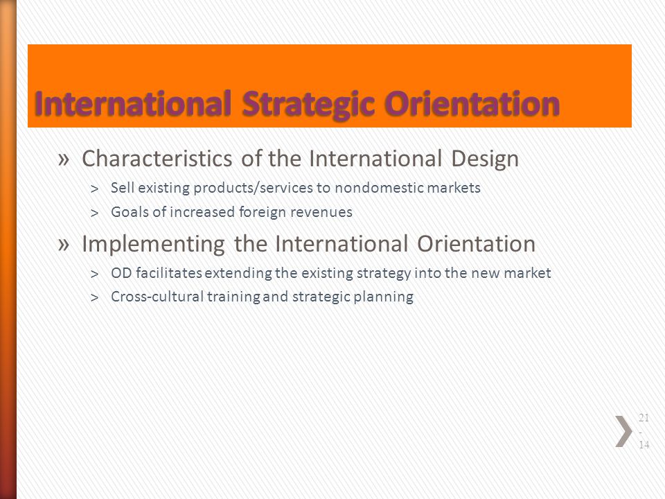 International Strategic Orientation