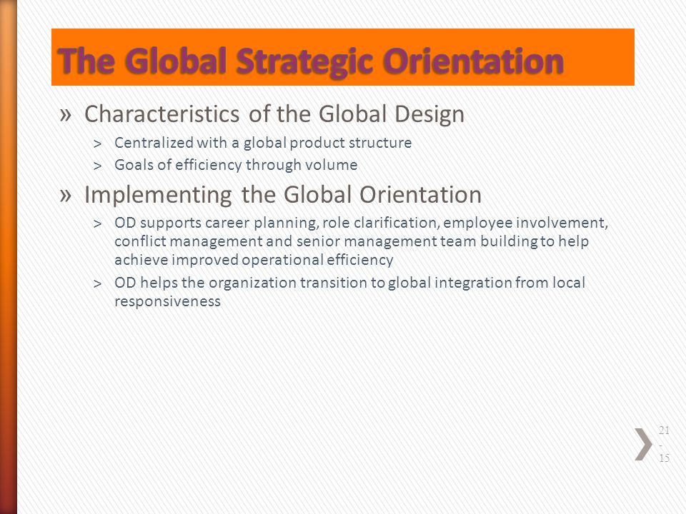 The Global Strategic Orientation