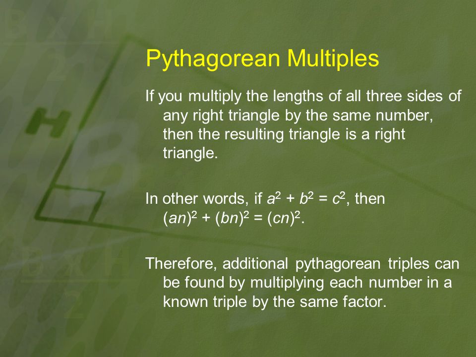 Pythagorean Multiples