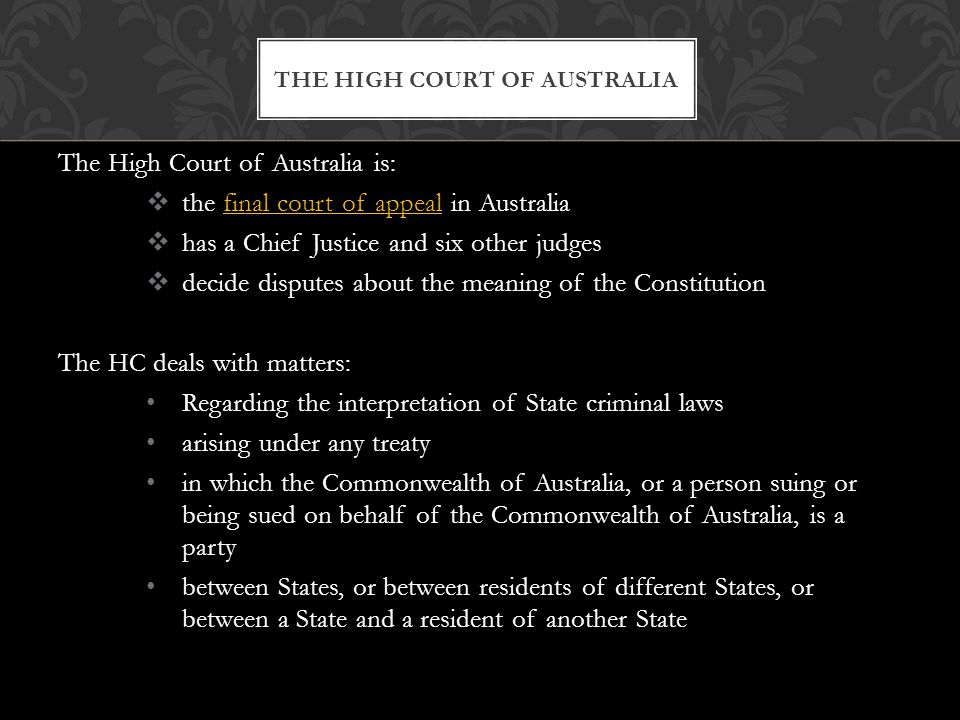 The High Court of Australia