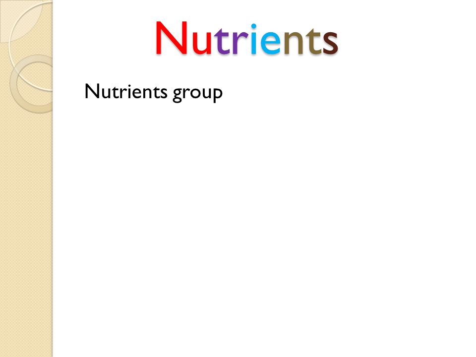 Nutrients Nutrients group