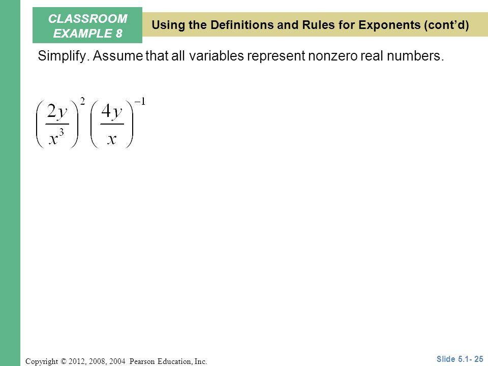 Simplify. Assume that all variables represent nonzero real numbers.