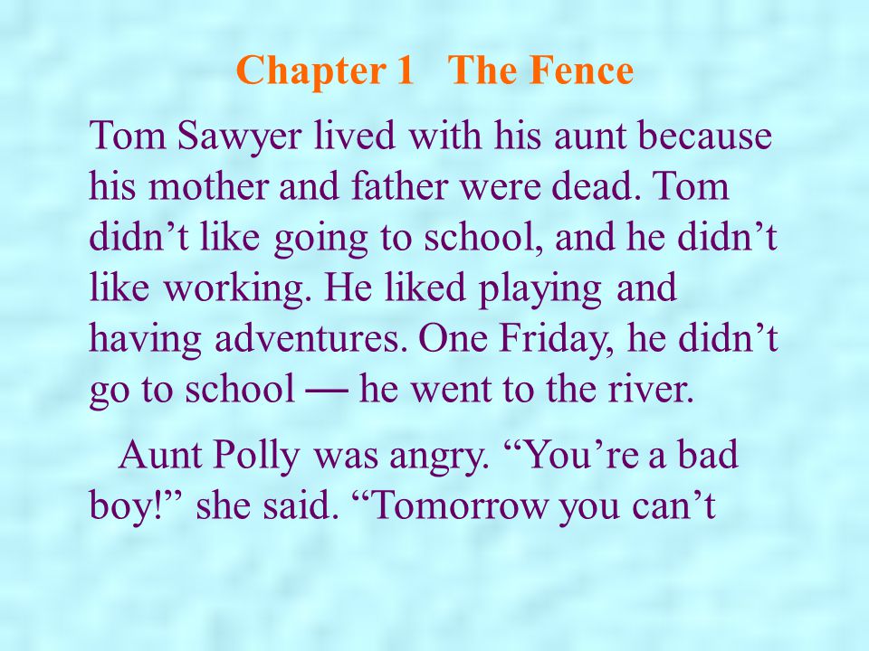 Chapter 1 The Fence