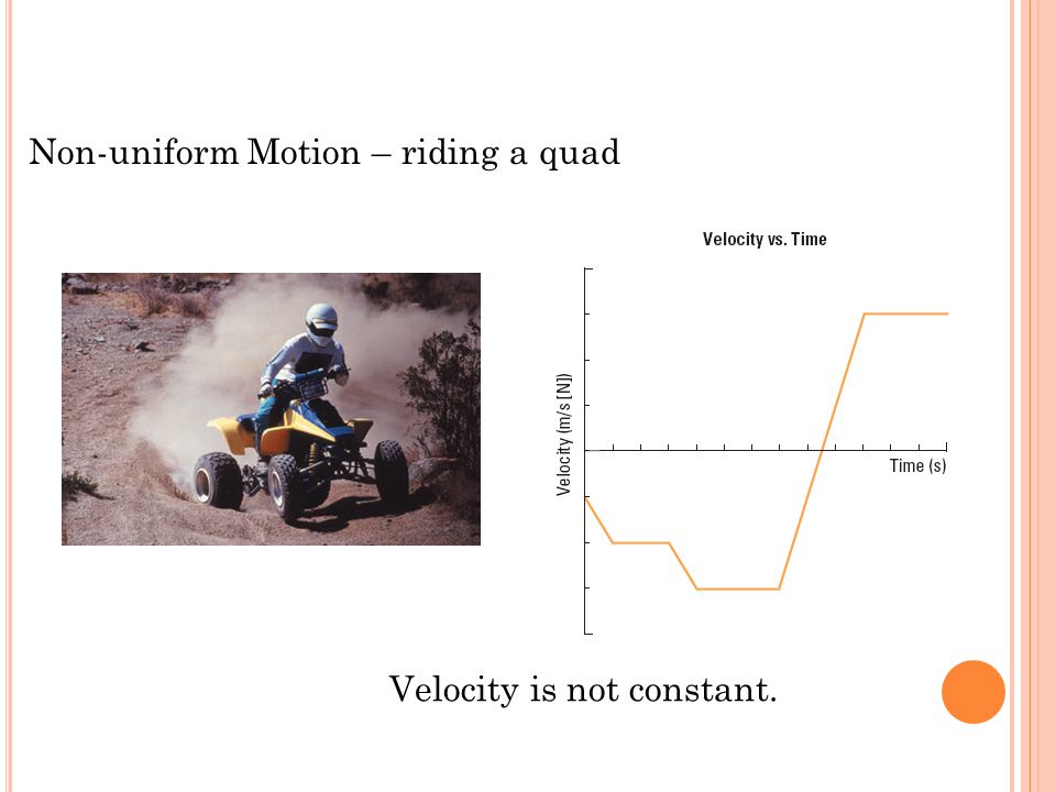 Non-uniform Motion – riding a quad