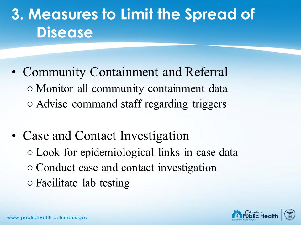 3. Measures to Limit the Spread of Disease