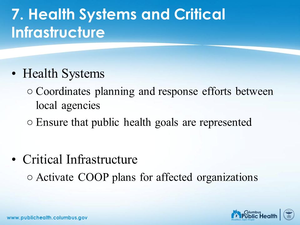 7. Health Systems and Critical Infrastructure
