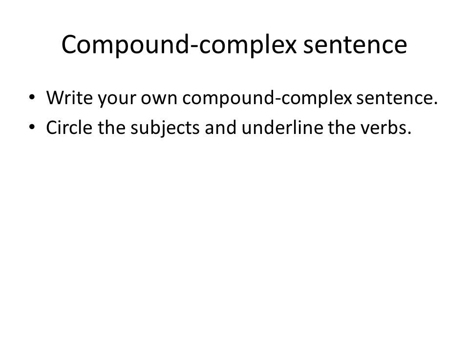 Compound-complex sentence