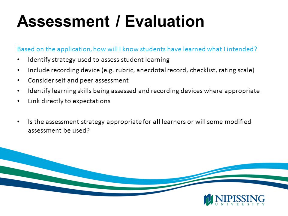 Assessment / Evaluation