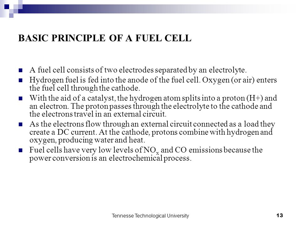 BASIC PRINCIPLE OF A FUEL CELL