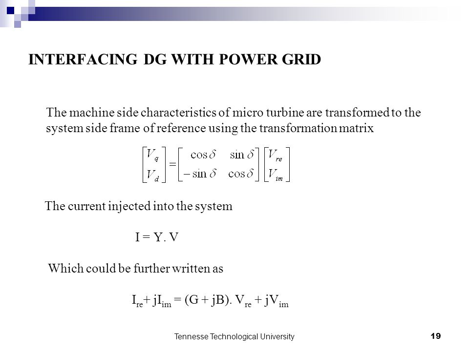 INTERFACING DG WITH POWER GRID