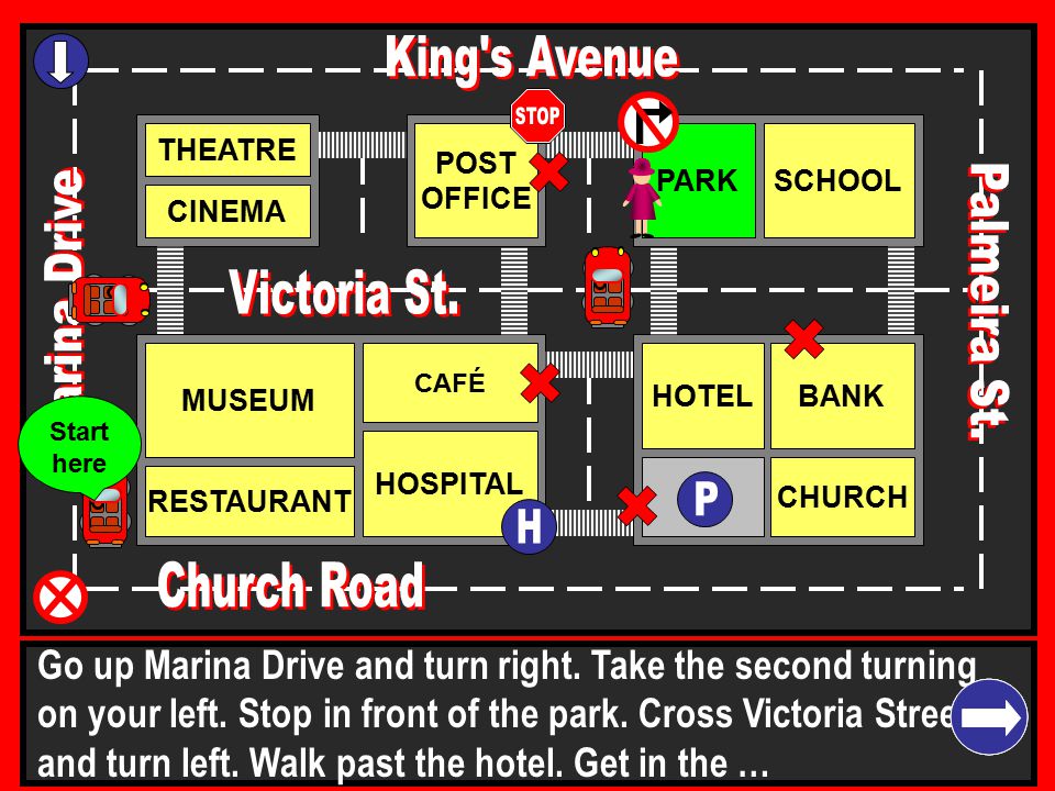 King s Avenue STOP + Palmeira St. Marina Drive Victoria St P H