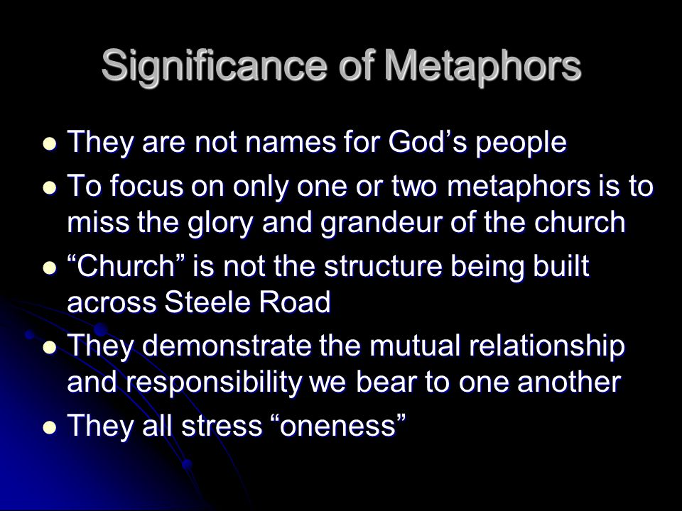 Significance of Metaphors