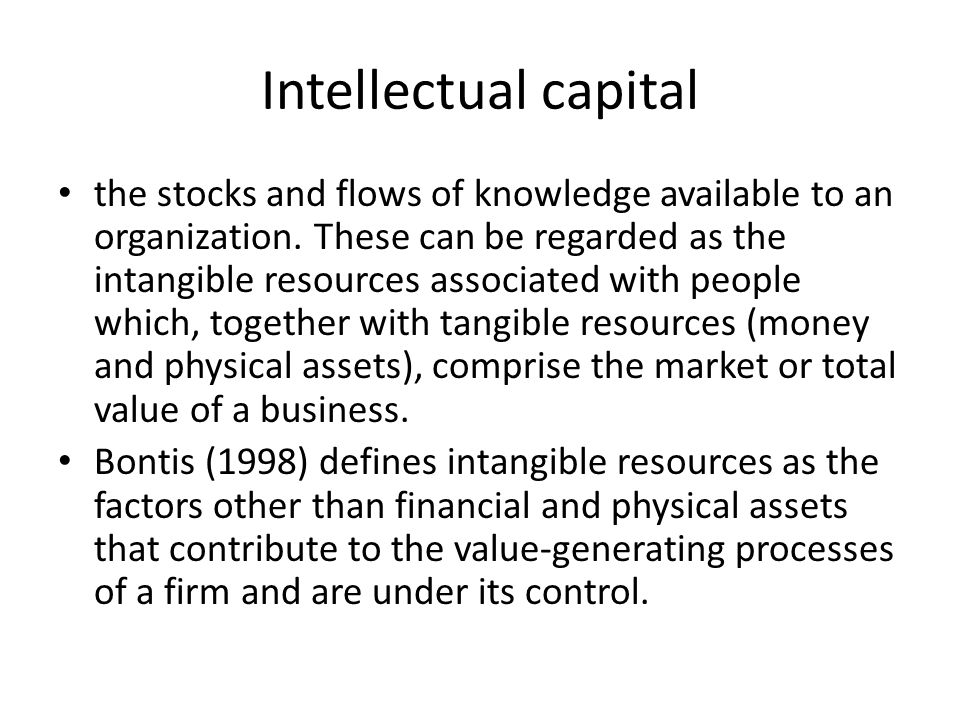 Intellectual capital