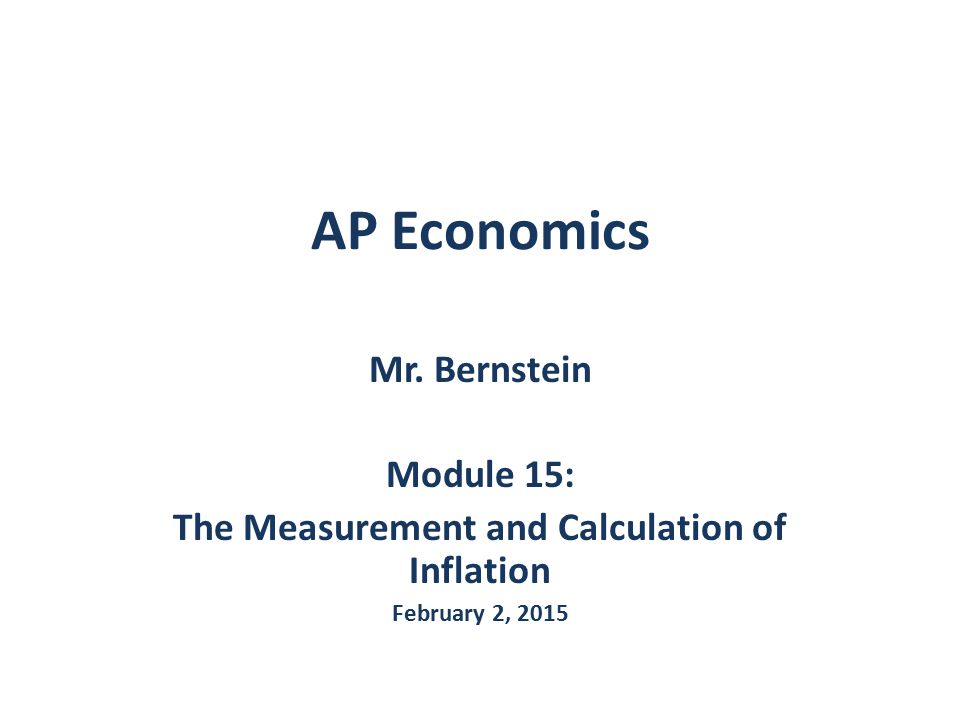 The Measurement and Calculation of Inflation