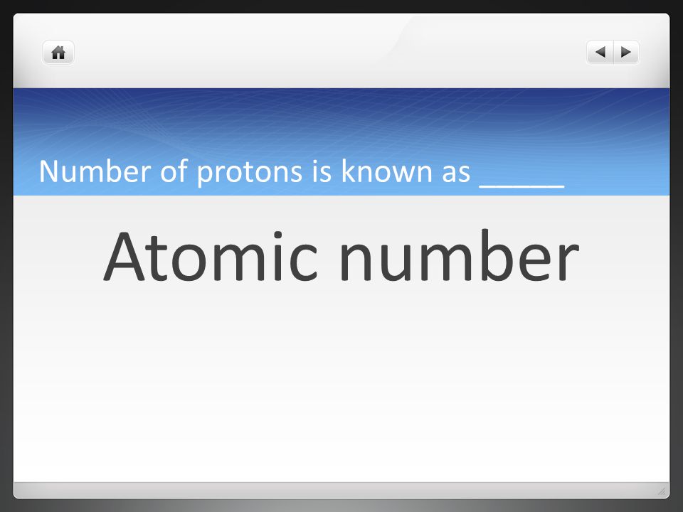 Number of protons is known as _____