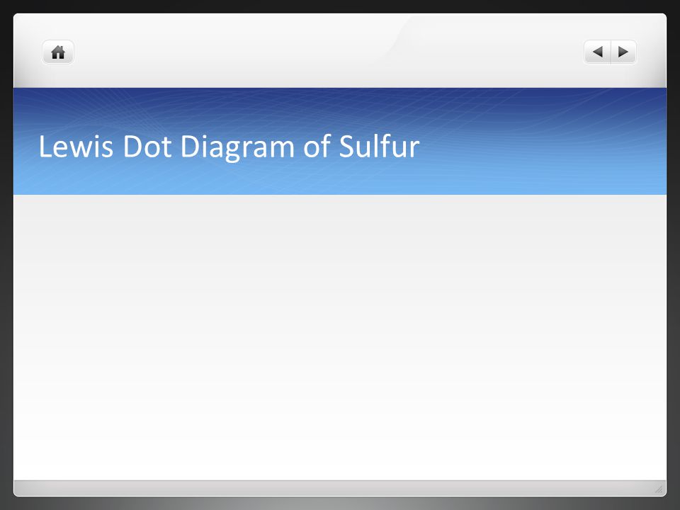 Lewis Dot Diagram of Sulfur