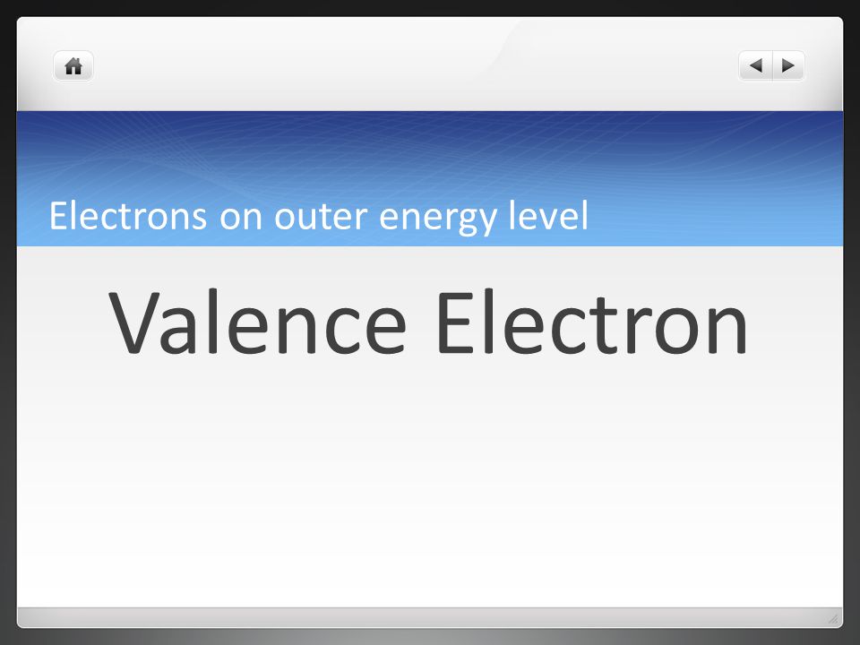 Electrons on outer energy level