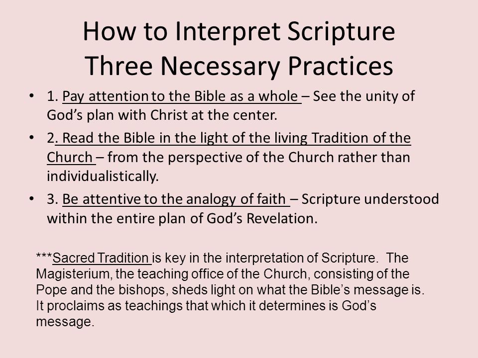 How to Interpret Scripture Three Necessary Practices