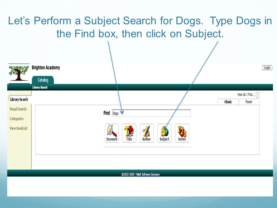 Let’s Perform a Subject Search for Dogs