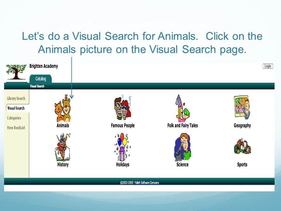 Let’s do a Visual Search for Animals