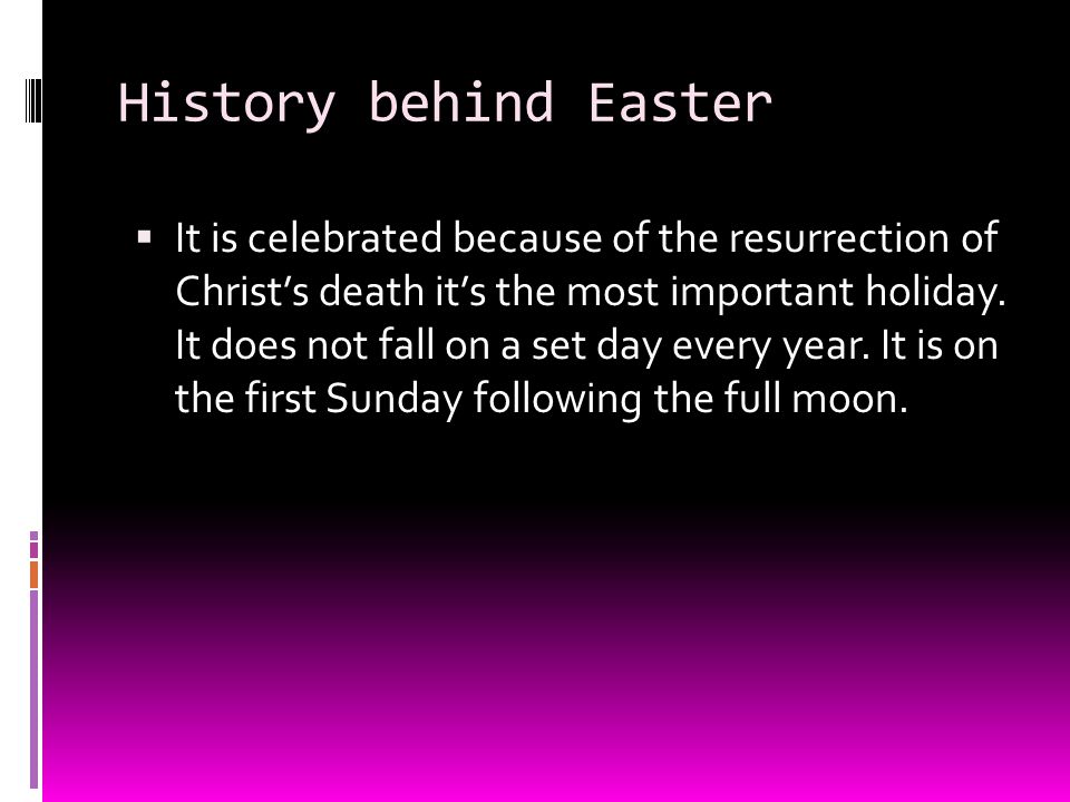 History behind Easter