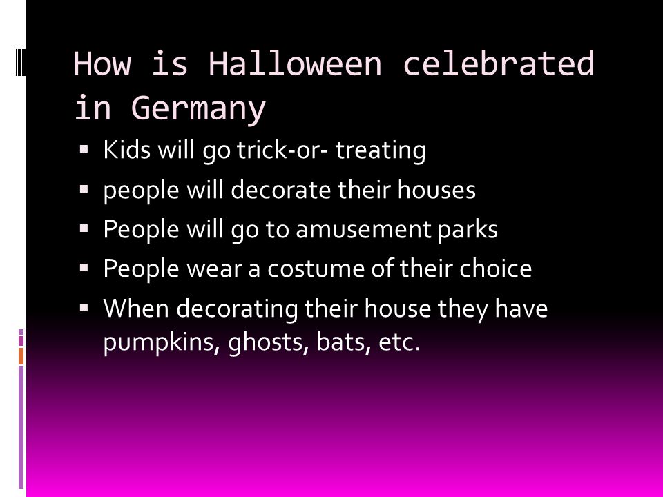 How is Halloween celebrated in Germany