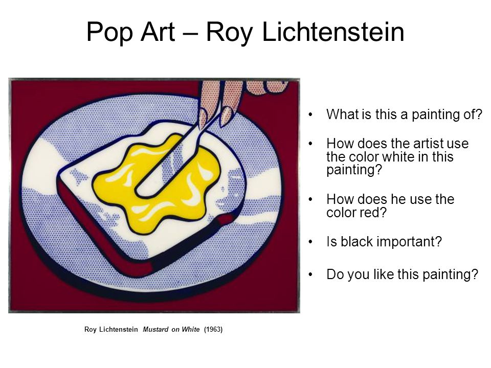 Roy Lichtenstein Mustard on White (1963)