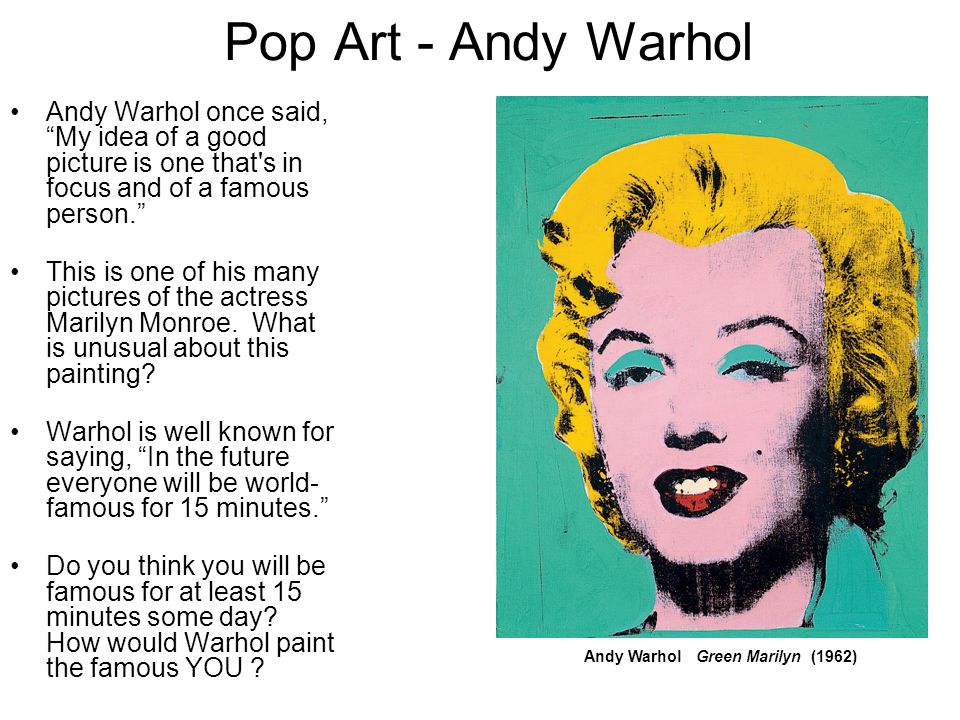 Andy Warhol Green Marilyn (1962)