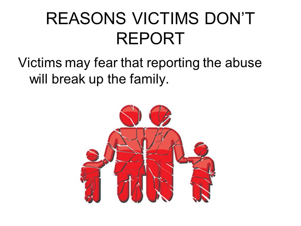 REASONS VICTIMS DON’T REPORT