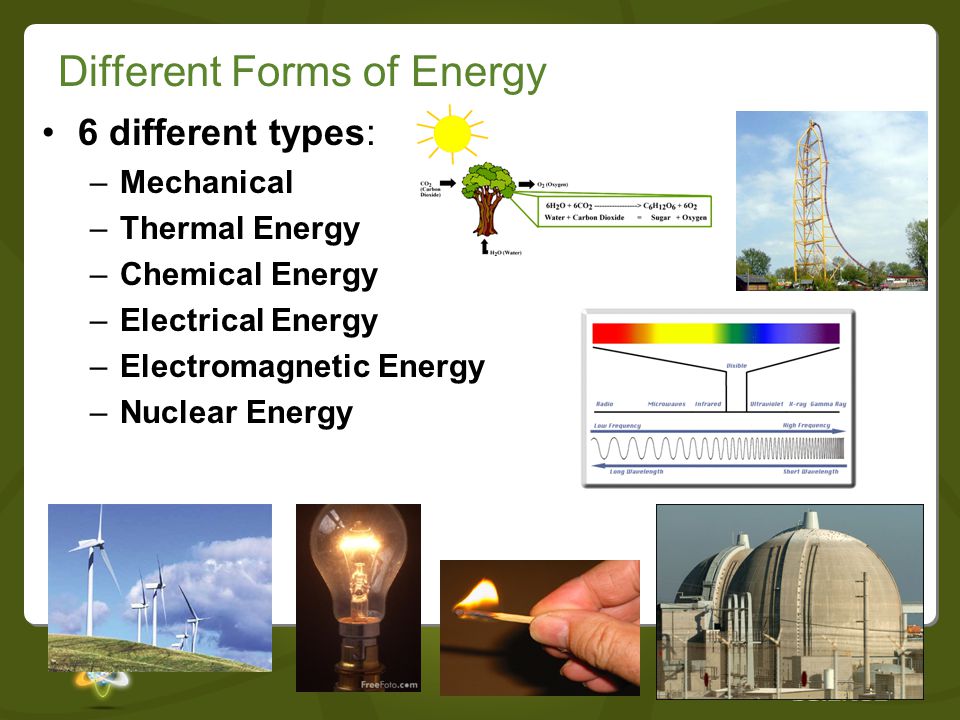 Different Forms of Energy