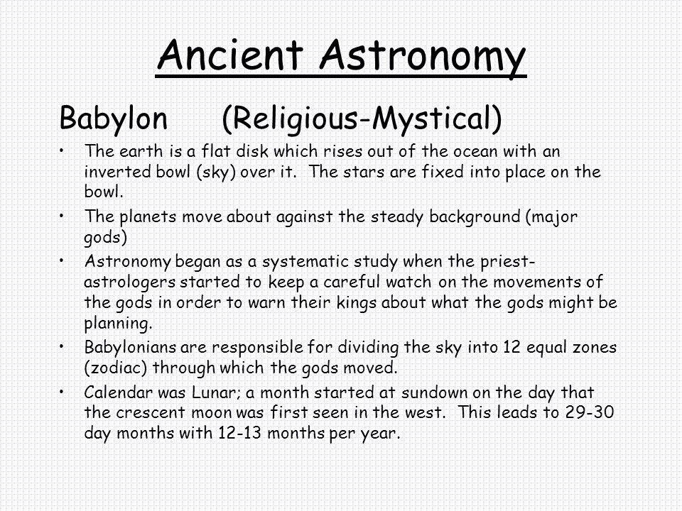 Ancient Astronomy Babylon (Religious-Mystical)