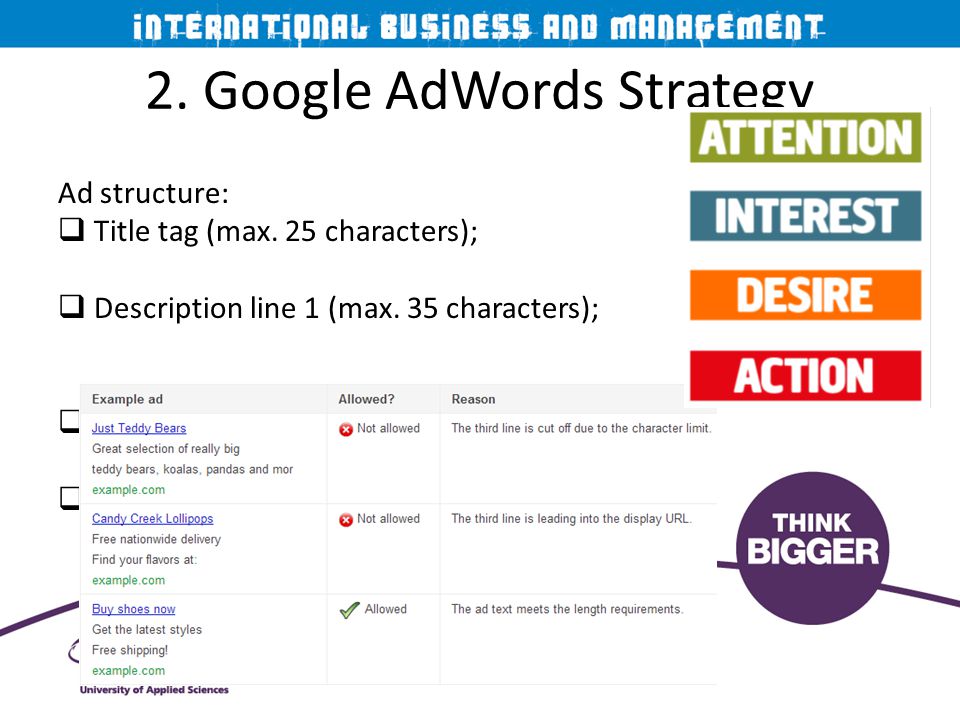 2. Google AdWords Strategy