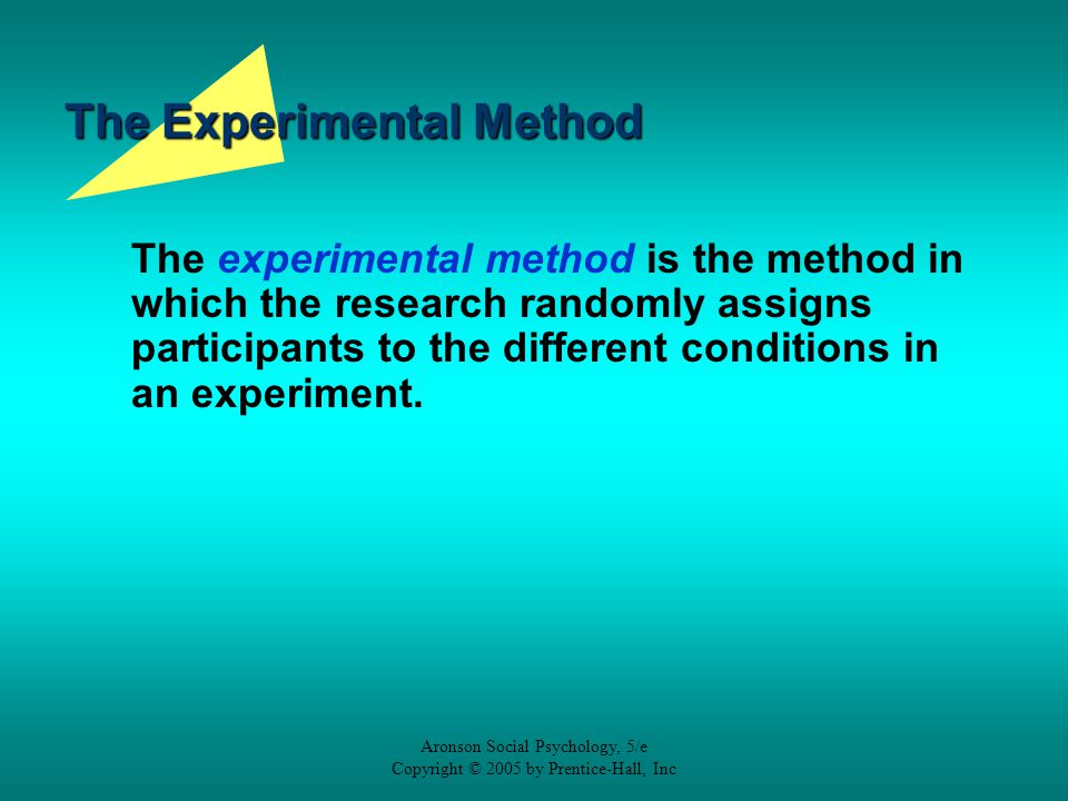 The Experimental Method