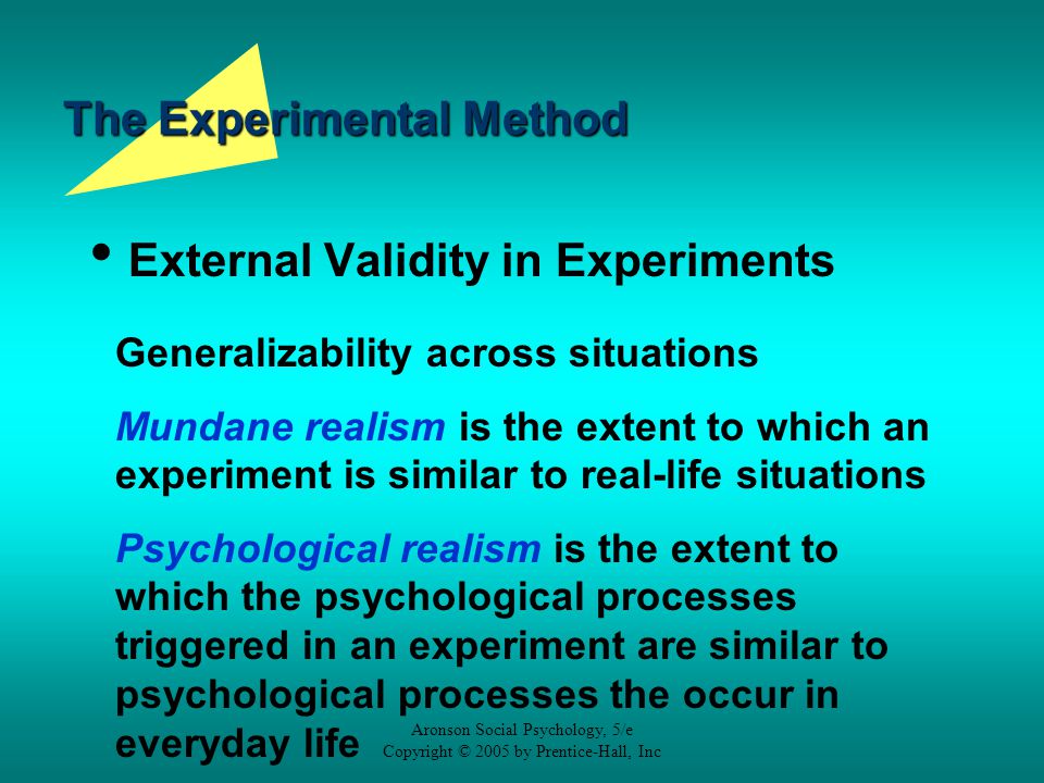 The Experimental Method
