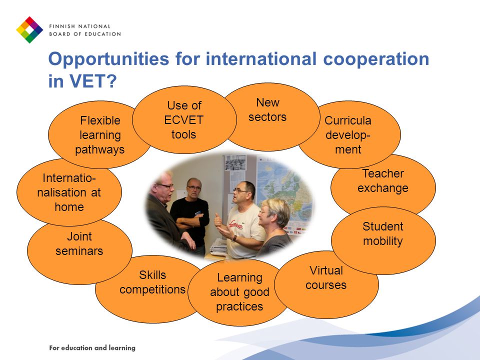 Opportunities for international cooperation in VET