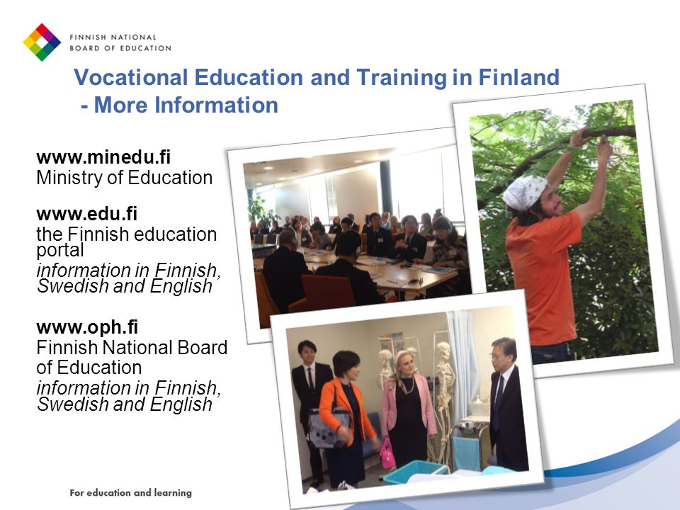 Vocational Education and Training in Finland - More Information
