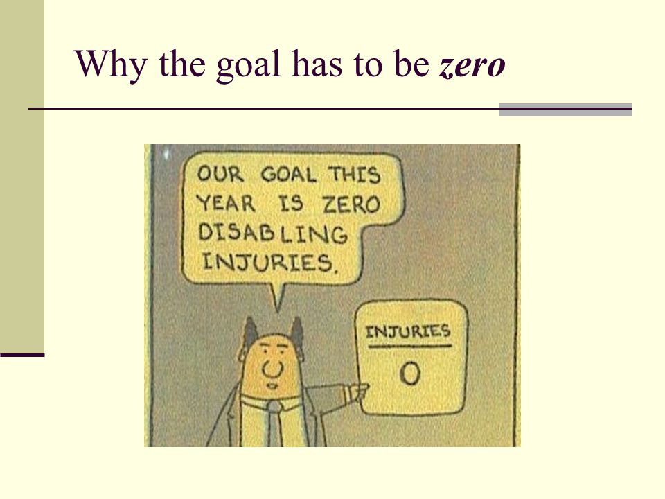 Why the goal has to be zero
