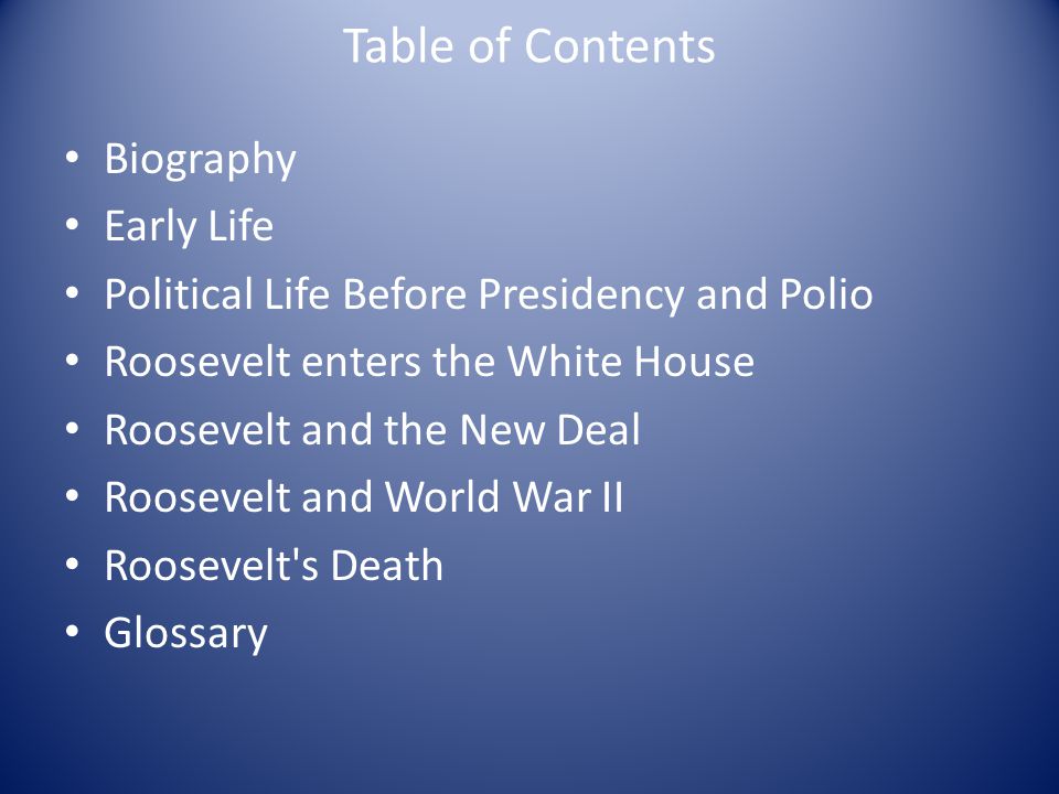 Table of Contents Biography Early Life