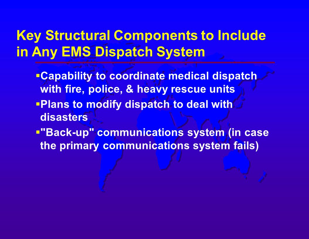 Key Structural Components to Include in Any EMS Dispatch System