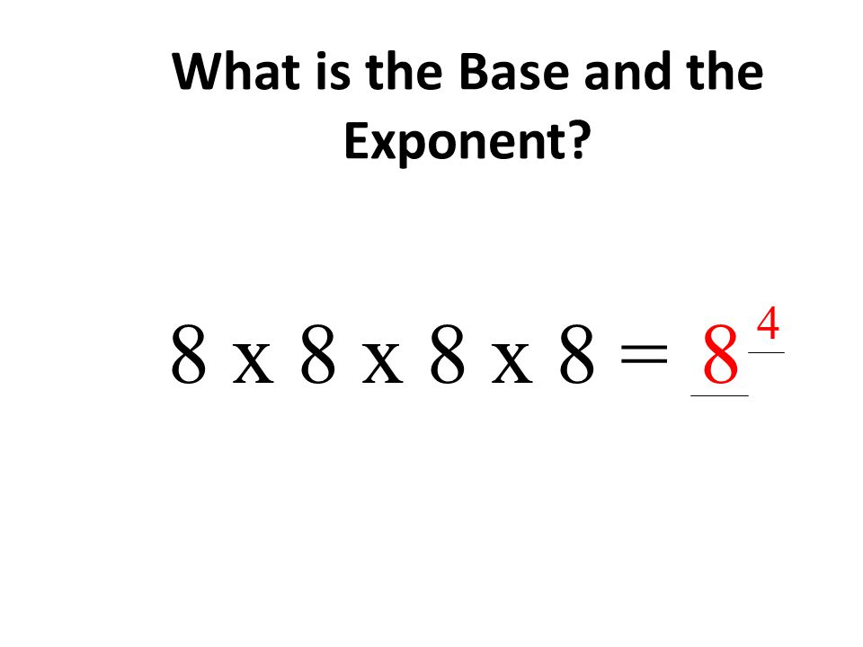 What is the Base and the Exponent