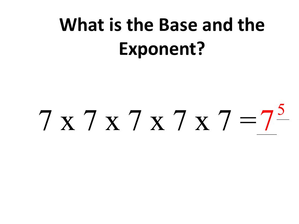 What is the Base and the Exponent
