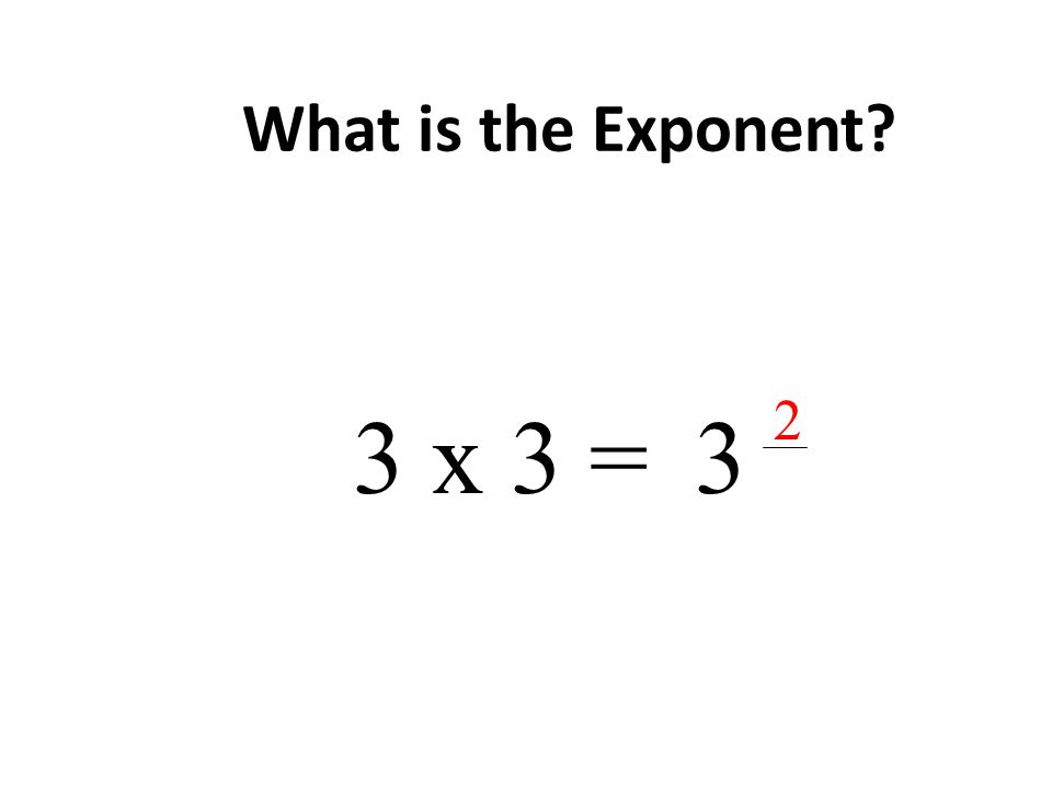 What is the Exponent 2 3 x 3 = 3